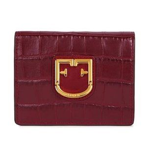 Furla Belvedere Embossed Leather Bifold Wallet